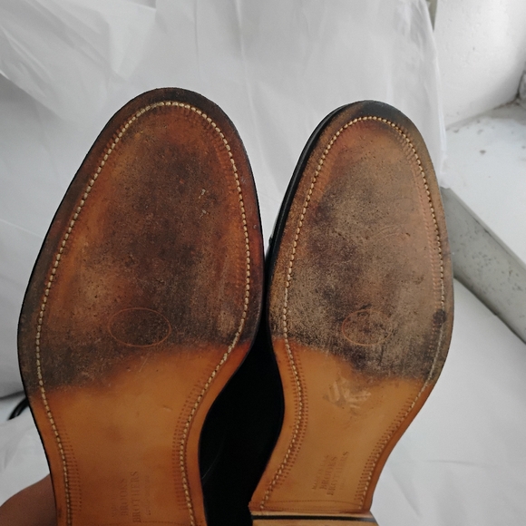 Brooks Brothers x Alden shell cordovan men\'s cap toe size 12D main image 5